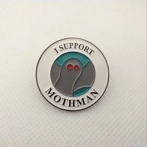 🧁 3/$30 I Support Mothman Cryptid Enamel Pin NEW